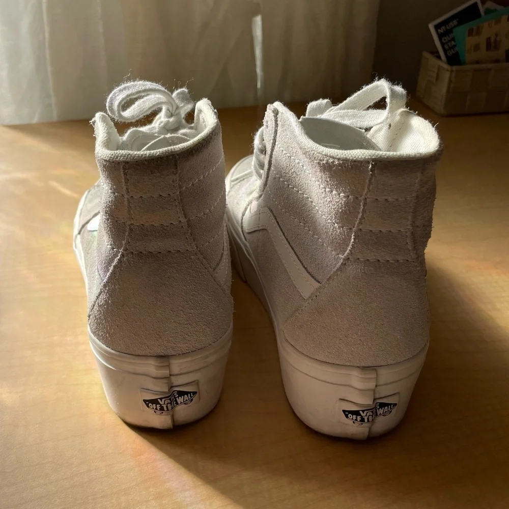 Vans White Platform Sneakers - Picture 4 of 5